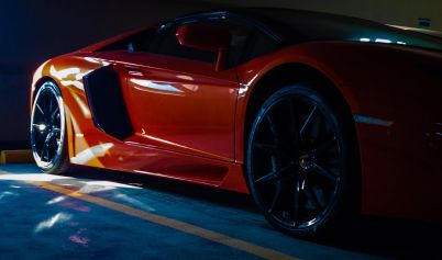 ORANGE SPORTS COUPE