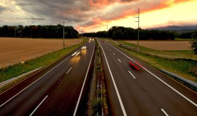 ROAD MOTORWAY FREEDOM EVENING