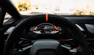BLACK INSTRUMENT PANEL OF A CAR