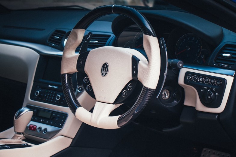 LUXURIOUS INTERIOR OF A MASERATI CAR