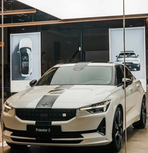 MODERN NEW SEDAN IN SHOWROOM POLESTAR