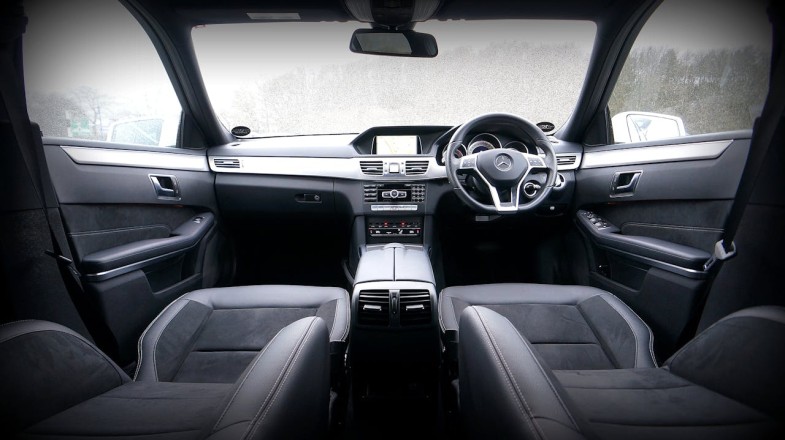 BLACK AND GRAY VEHICLE INTERIOR