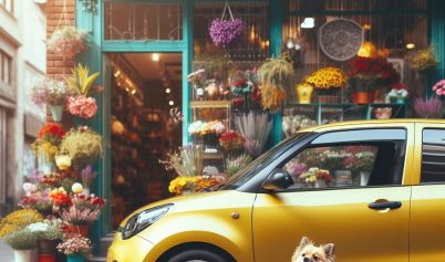 YELLOW COMPACT CAR