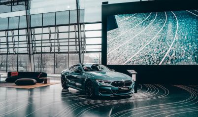 BLUE GREEN BMW CAR