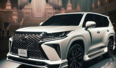 WHITE TOYOTA CROWN SIGNIA SUV