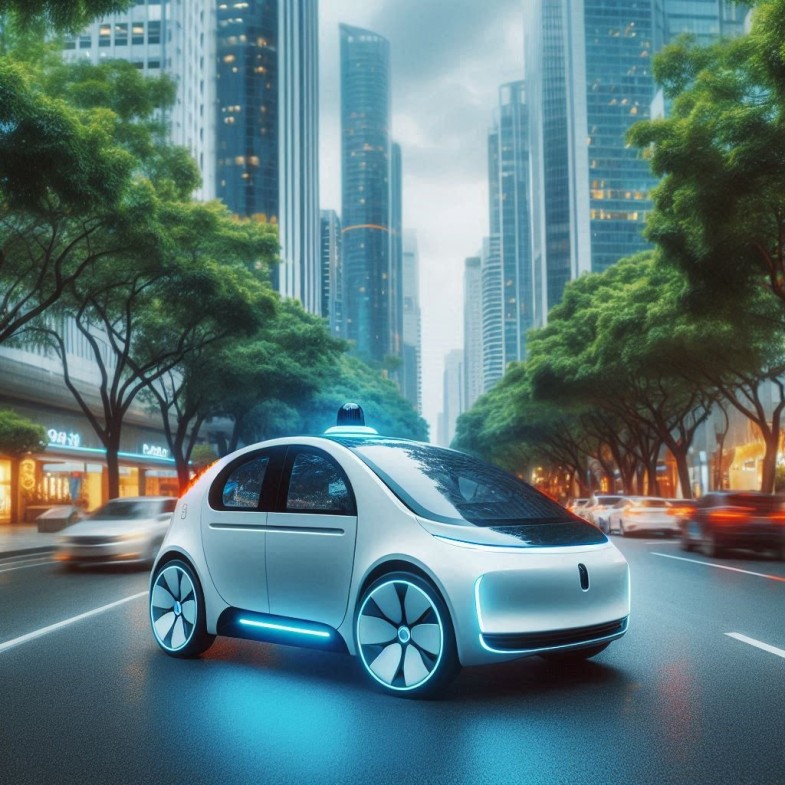ROBOTAXI WHITE CAR