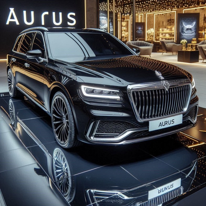 BLACK LUXURY CAR WITH AURUS NAMEPLATE BLACK LUXURY CAR WITH AURUS NAMEPLATE