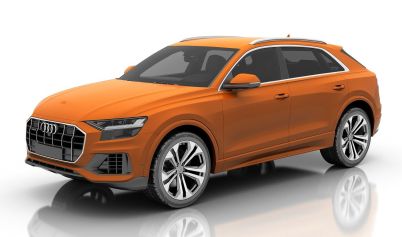 AUDI Q8 CAR VEHICLE TRANSPORTATION ORANGE