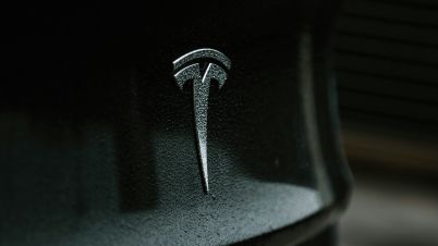 Tesla Logo on Car