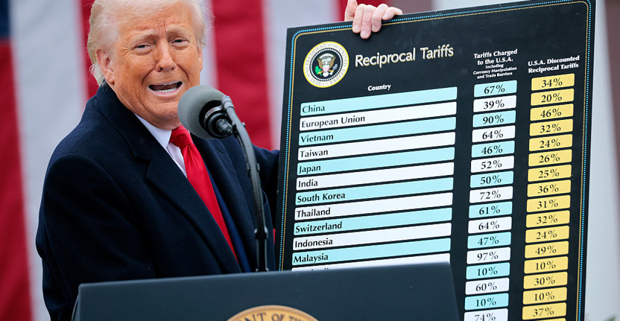 President Trump Holds "Make America Wealthy Again Event" In White House Rose Garden