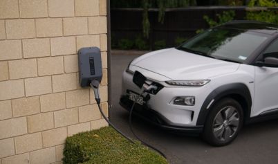 White Electric Car