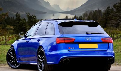PHOTO OF BLUE AUDI