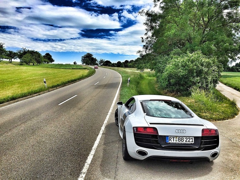 AUDI CAR ROAD STREET CURVED ROAD