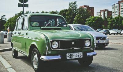 GREEN RENAULT SEDAN