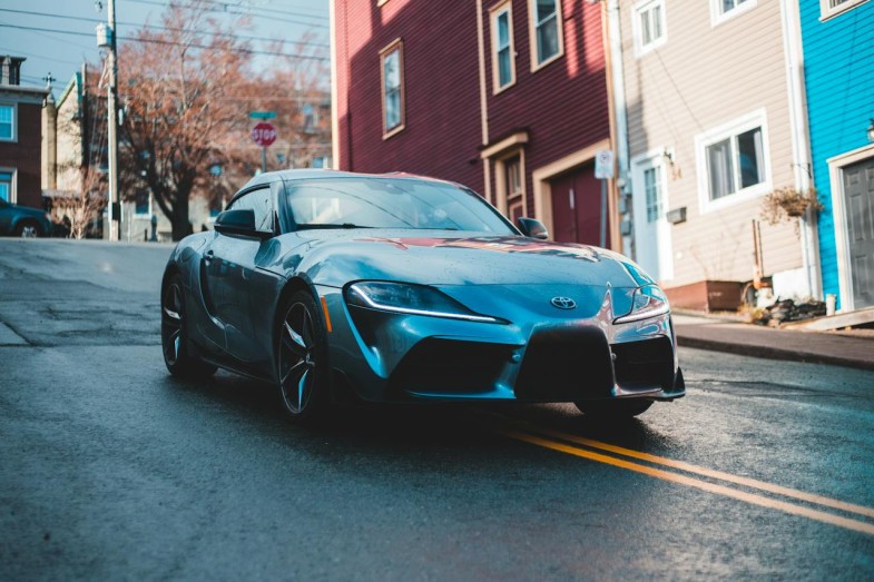BLACK TOYOTA PARKED ON STREET