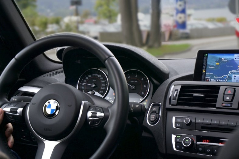 PERSON DRIVING BMW CAR