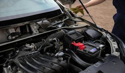 OPEN HOOD OF A CAR