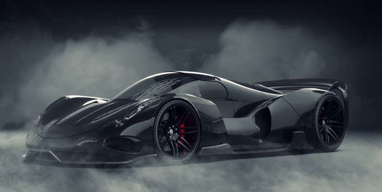 BLACK CAR CONCEPT VEHICLE AUTO