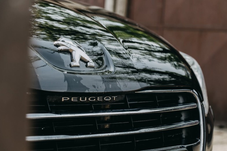 PHOTO OF BLACK PEUGEOT CAR
